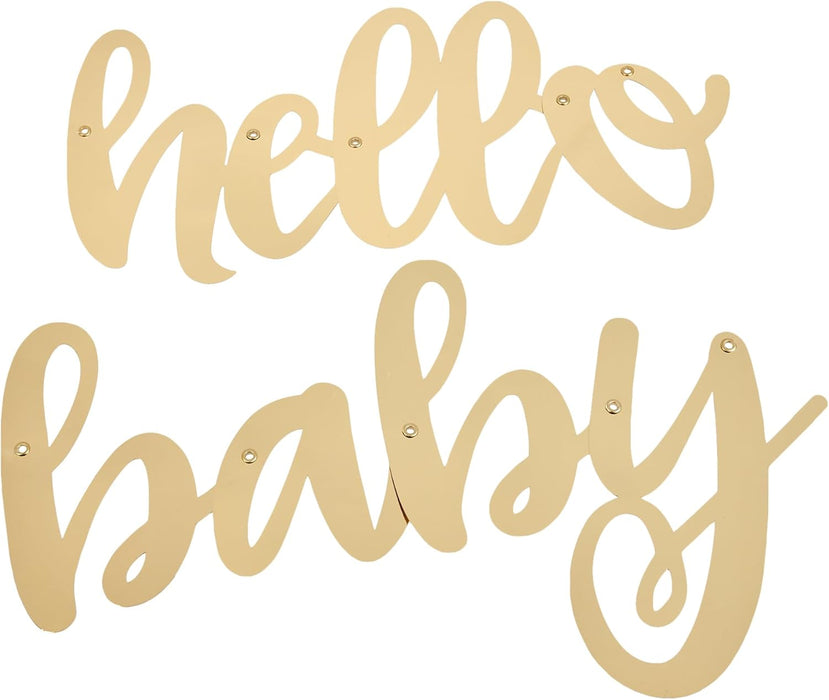 Buchstabengirlande Folie Hello Baby Gold ca.85cm