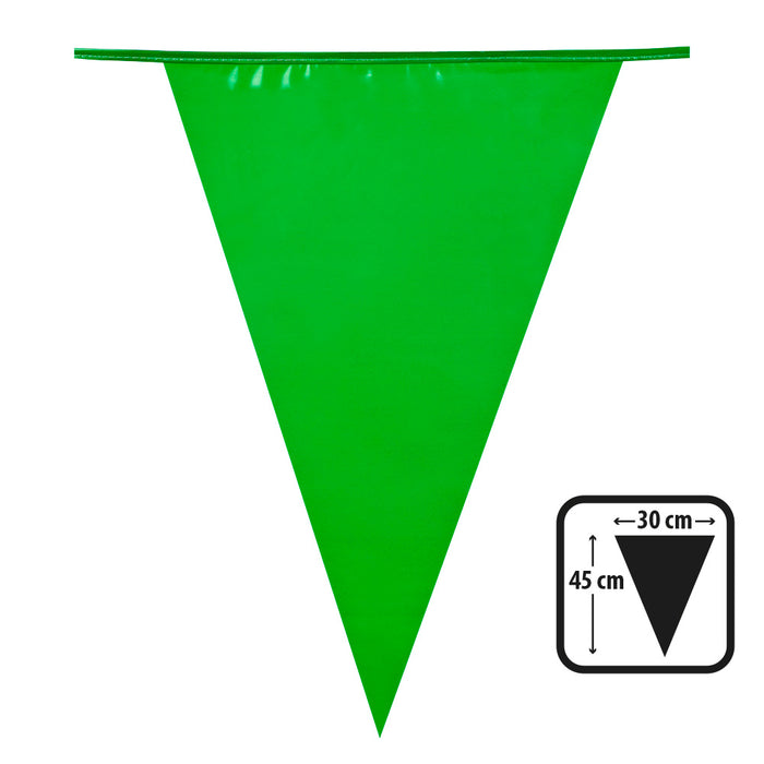 Wimpelkette PE 45x30cm L: 10m | Grün