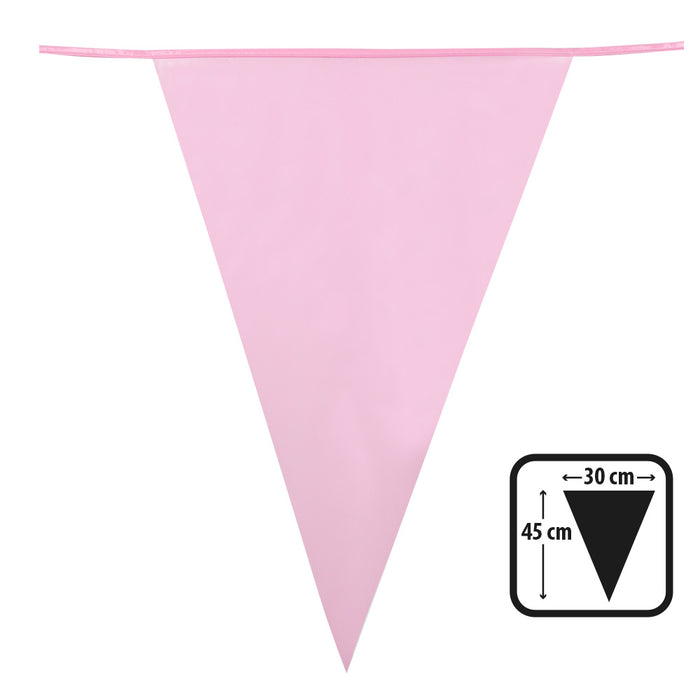 Wimpelkette PE 45x30cm L: 10m | Rosa