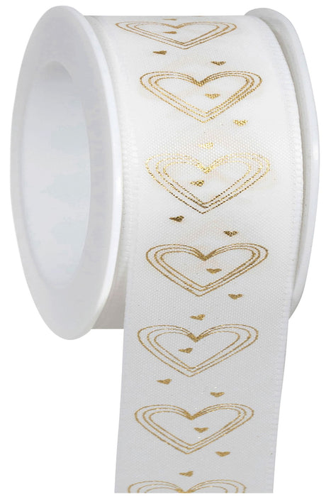 Taftband Message of Love 3m | Weiß