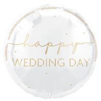ABC18 Folienballon "Happy Wedding Day" 45cmØ