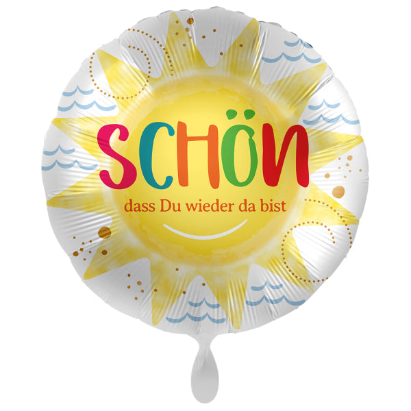 ABC18 Folienballon "Schön dass du wieder da bist" | Ø 43 cm