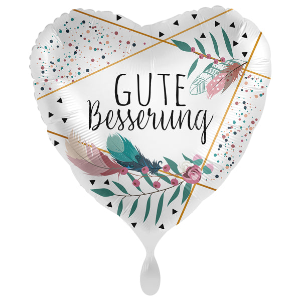ABC18 Herz Folienballon "Gute Besserung" | Ø 43 cm