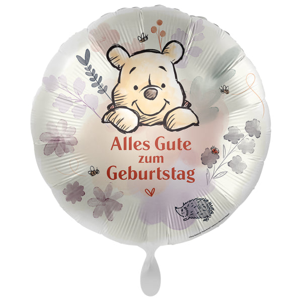 ABC18 Folienballon "Winnie - Geburtstag" | Ø 43 cm Weiß