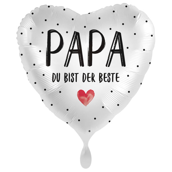 ABC18 Herz Folienballon "Papa du bist der Beste" | Ø 43 cm