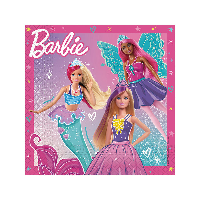 Servietten Barbie Fantasy 33x33 cm | 20 Stück FSC