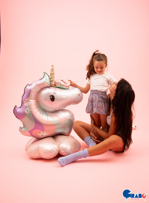 Shape Folienballon "Hippie Einhorn" | 81 cm