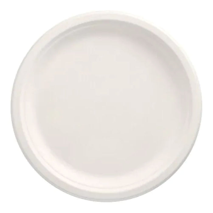 Zuckerrohr Teller rund "pure" weiss | 12 Stk. 26cmØ