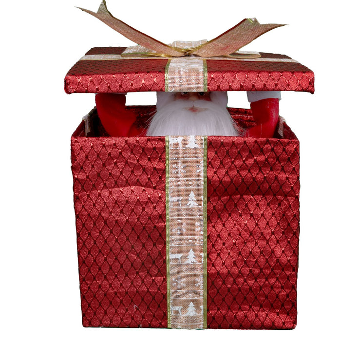 Dekofigur "Weihnachtsgeschenk" mit Animation | 27 cm