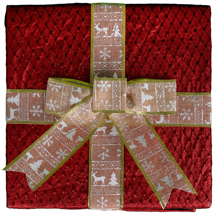 Dekofigur "Weihnachtsgeschenk" mit Animation | 27 cm