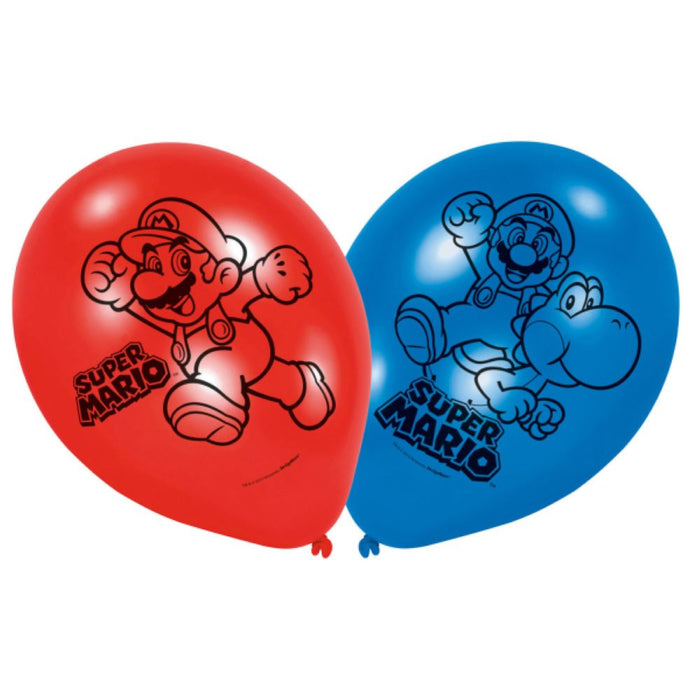 Latexballon Super Mario ca.22cmØ/6St.