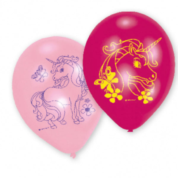 Luftballon Einhorn ca.23cmØ/6St.