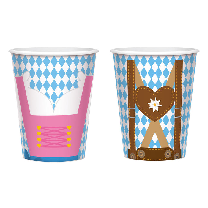 "Bierfest" Pappbecher mit Lederhose | 8Stk./250ml