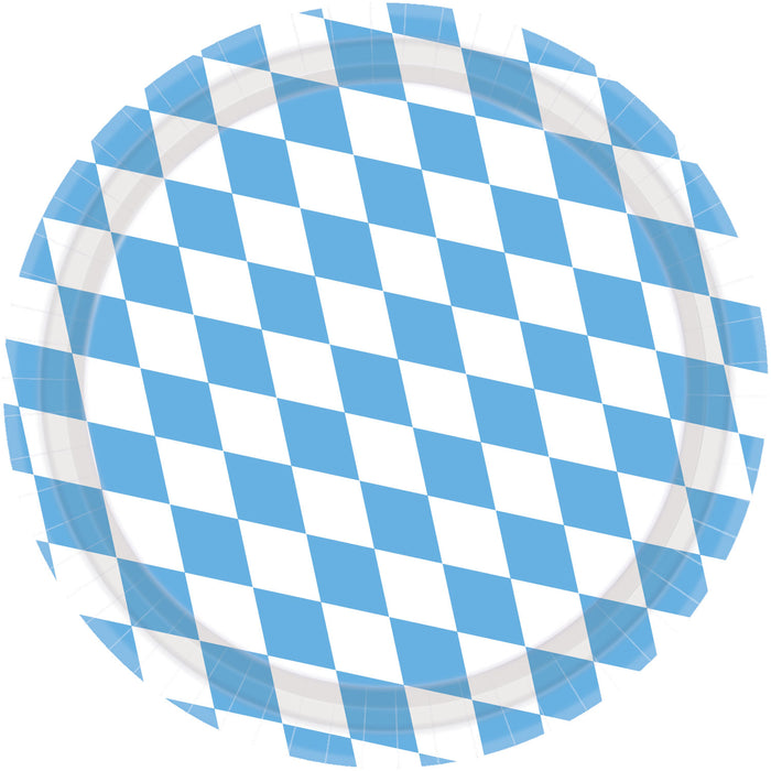"Bierfest" Pappteller Bayern Blau/Weiß | 8Stk./23cm