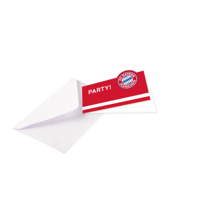 Einladungskarten FC Bayern München 8 Stück | 13,9x8 cm