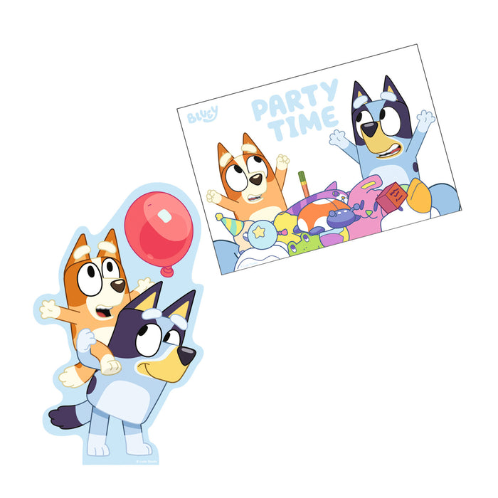 "Bluey" Serie | 8 Einladungskarten & Umschläge