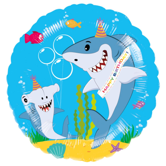 ABC18 Folienballon "Friendly Shark" | Ø 43cm