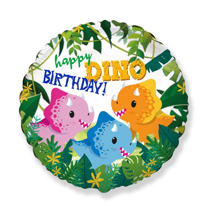 "Happy Dinosaurier" | Folienballon rund Ø 45cm