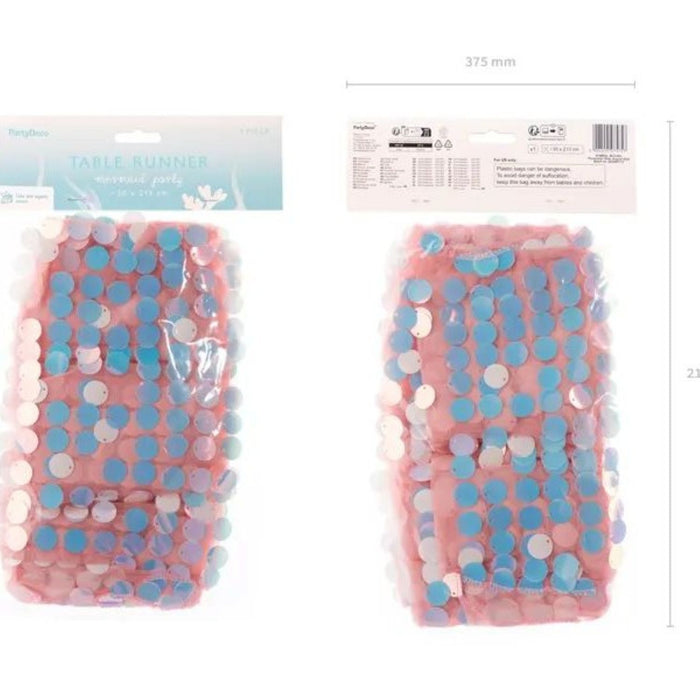 Tischläufer "mit Pailetten" 30 cm x 213 cm | Irisierend