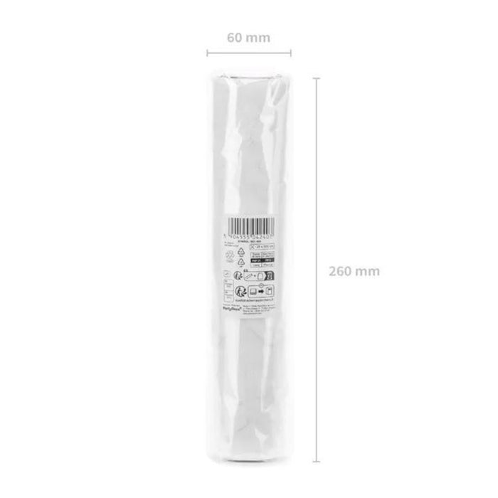 Tischläufer "Blumen" 26 cm x 500 cm | Weiß