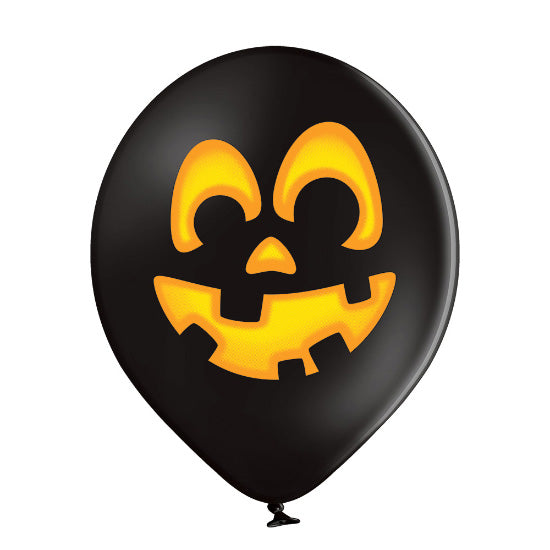 Luftballon Ø30cm "Kürbis" | 6 Stk. - Schwarz Pastell