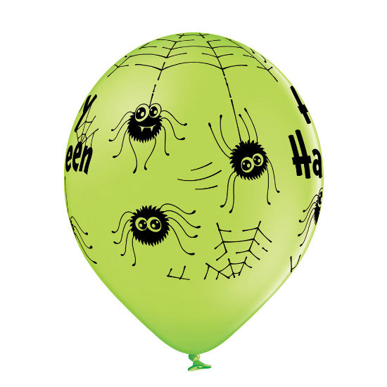 Luftballon Ø30cm "Spinnen" | 6 Stk. - Orange Mix