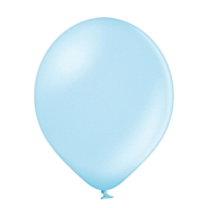25 Stk. Luftballon Uni Metallic Ø 12cm | Hellblau #073