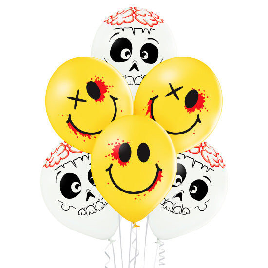 Luftballon Ø30cm "Cute and creepy" | 6 Stk. - Mix