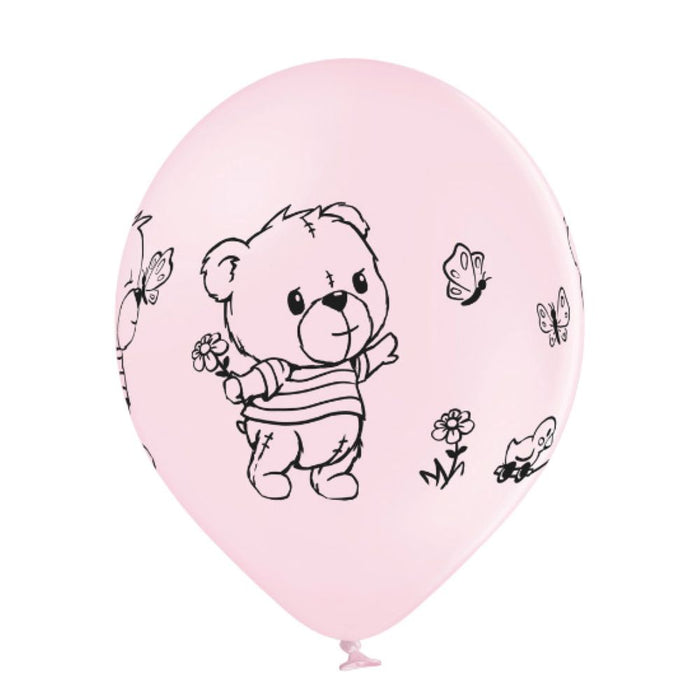 Luftballon Ø30cm Baby Girl | 6 Stück Babyparty Dekoration für Mädchen