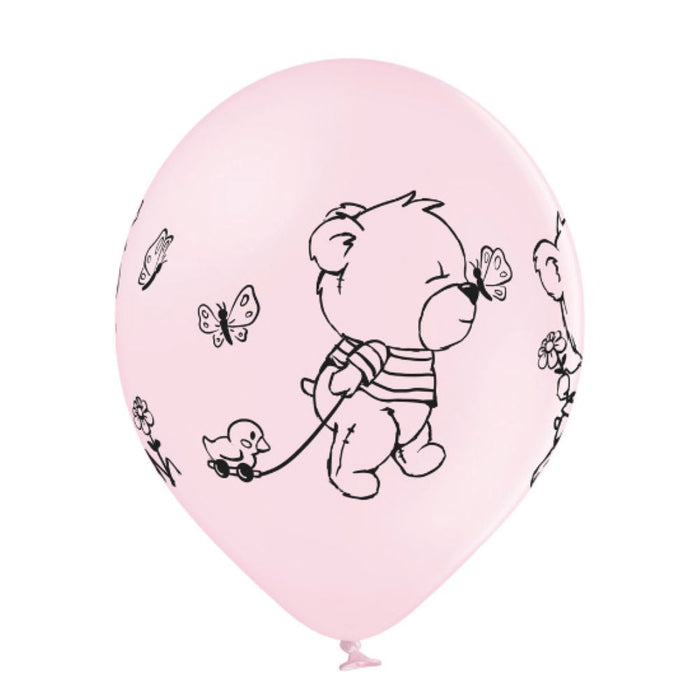 Luftballon Ø30cm Baby Girl | 6 Stück Babyparty Dekoration für Mädchen