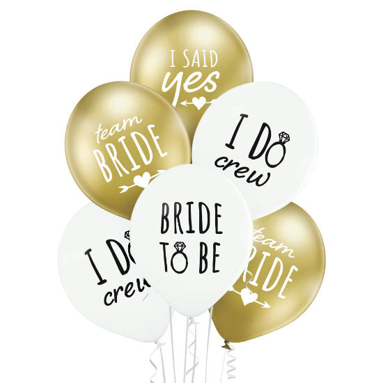 Luftballon Ø30cm "Bride to Be" | 6 Stk.