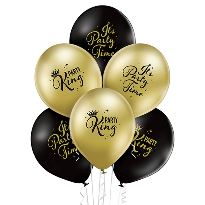 Luftballon Ø30cm "Party King" | 6 Stk.