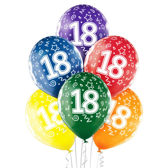 Luftballon Happy Birthday ca.30/33cmØ/100 Stk. Bunt