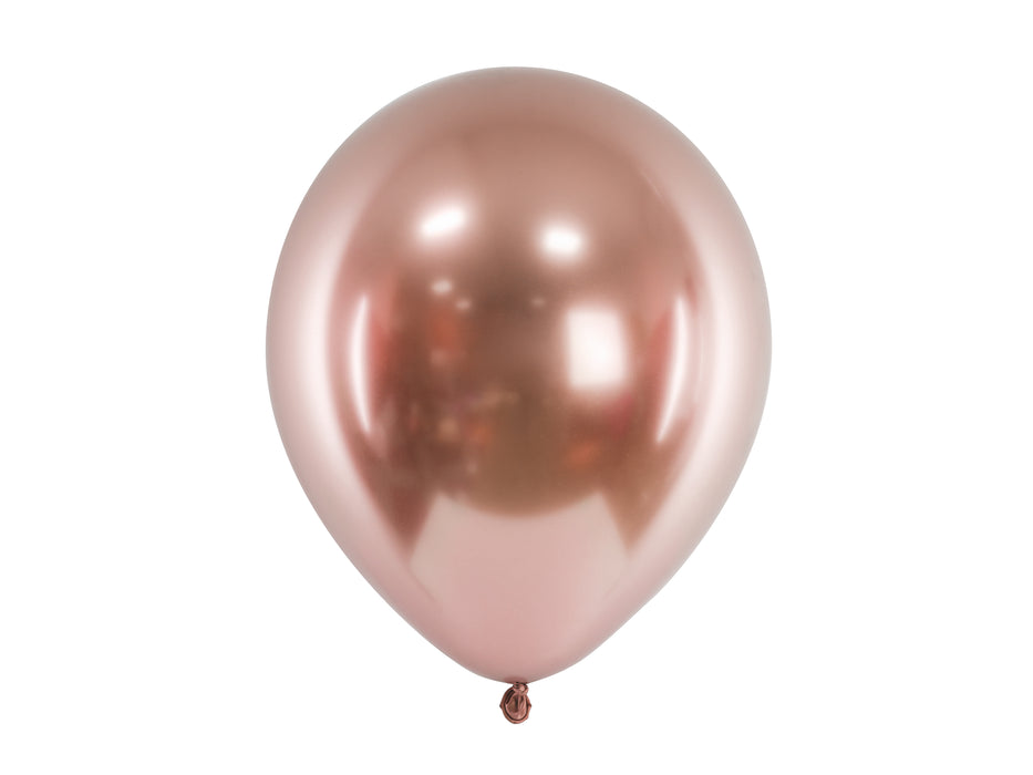 50 Luftballons Uni Glossy Ø30/33cm | Roségold