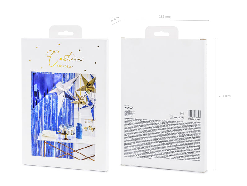 Türvorhang Lametta 90x250cm | Blau