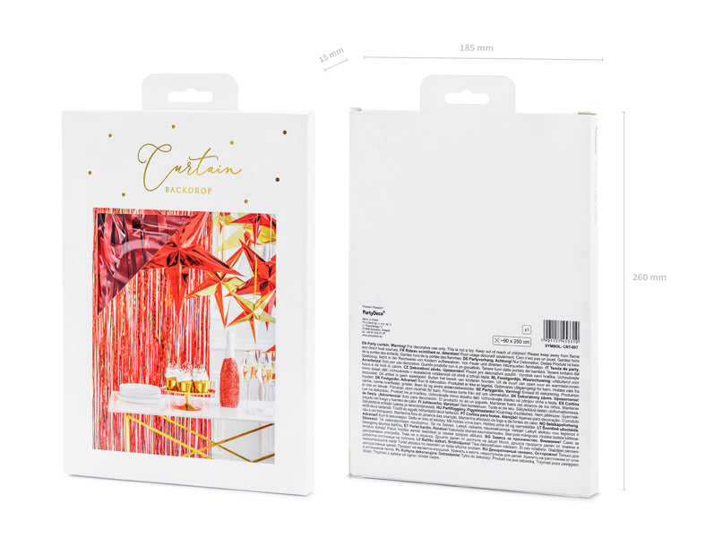 Türvorhang Lametta 90x250cm | Rot