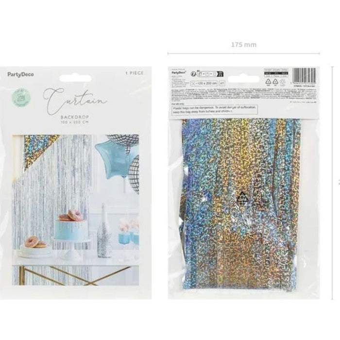 Türvorhang Lametta 100x200cm | Holografisch