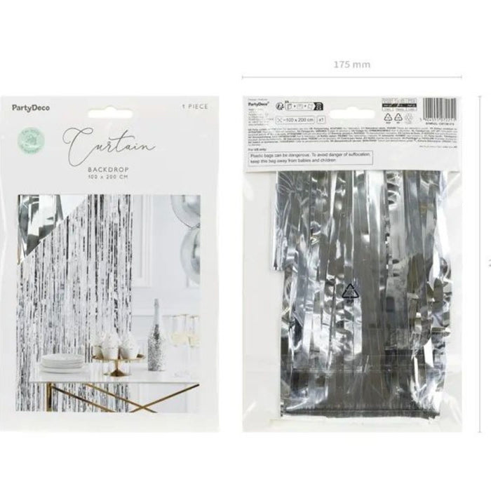 Türvorhang Lametta 100x200cm | Silber