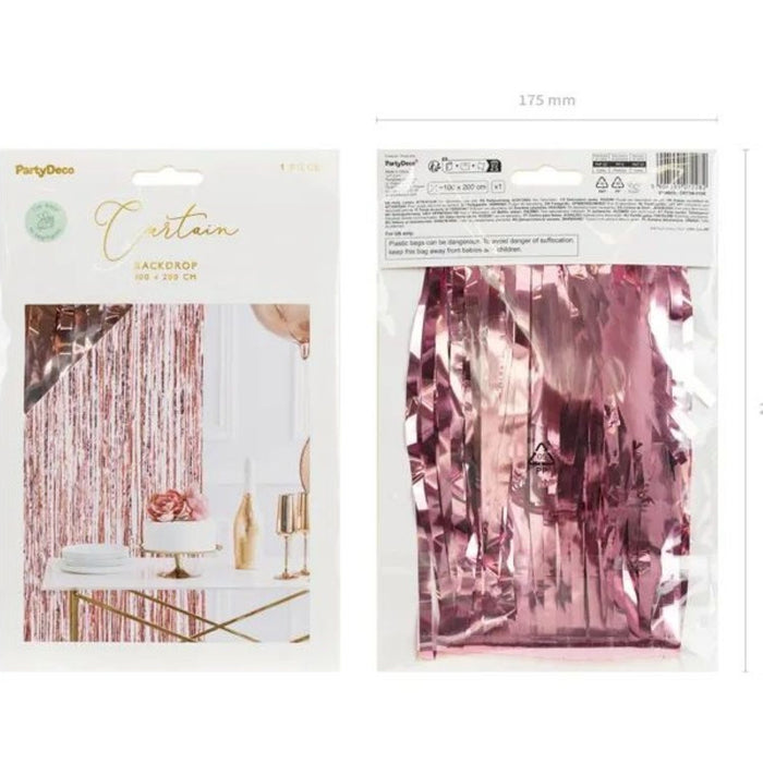 Türvorhang Lametta 100x200cm | Roségold