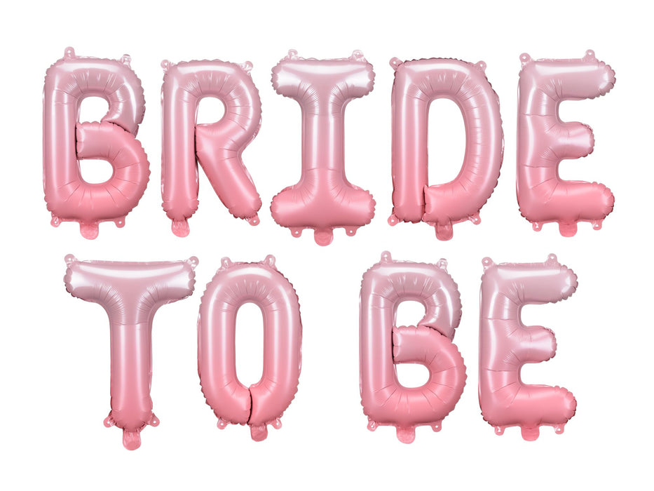 Ballongirlande "BRIDE TO BE" 350x45cm | Rosa