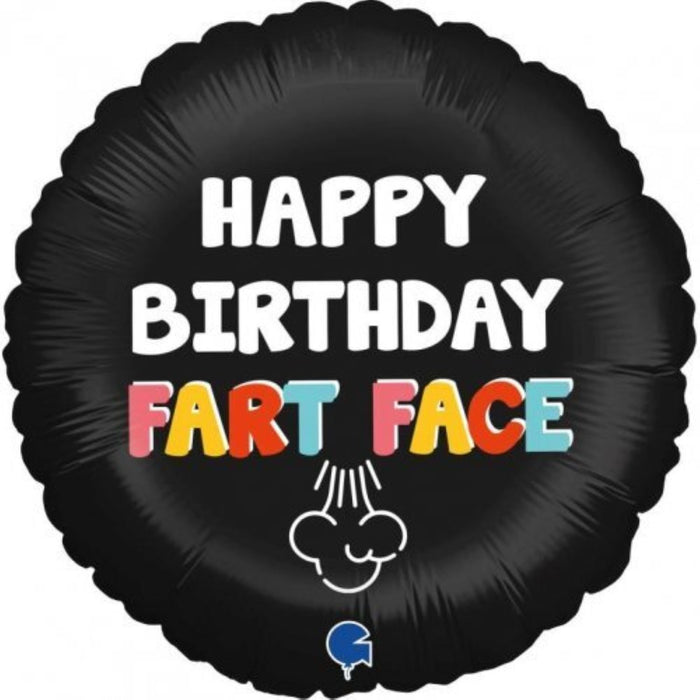 ABC18 Folienballon "Happy Birthday Fart Face" | 46 cm
