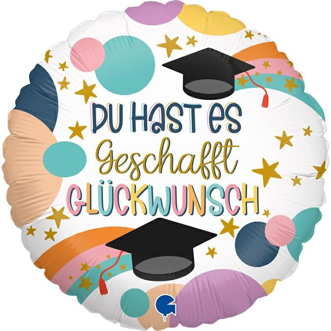 ABC18 Folienballon "Du hast es geschafft" | 45cm