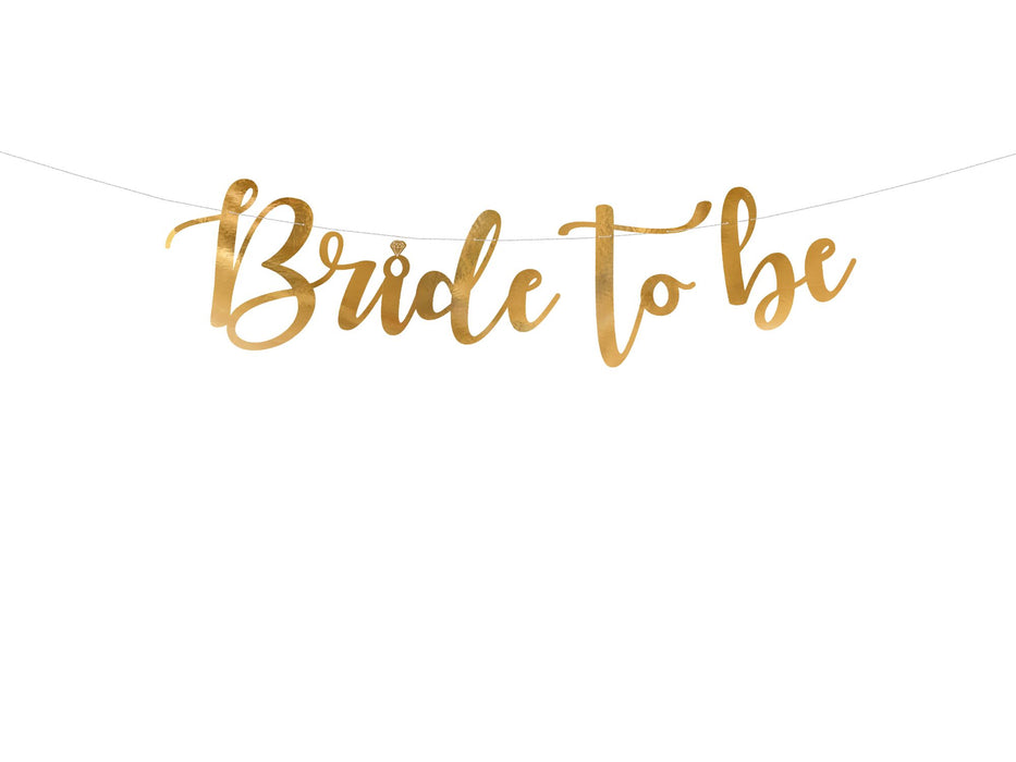 Banner "Bride to be" Gold | 80 x 19 cm