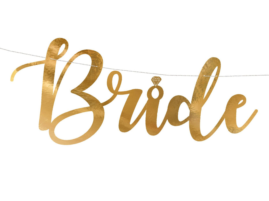 Banner "Bride to be" Gold | 80 x 19 cm