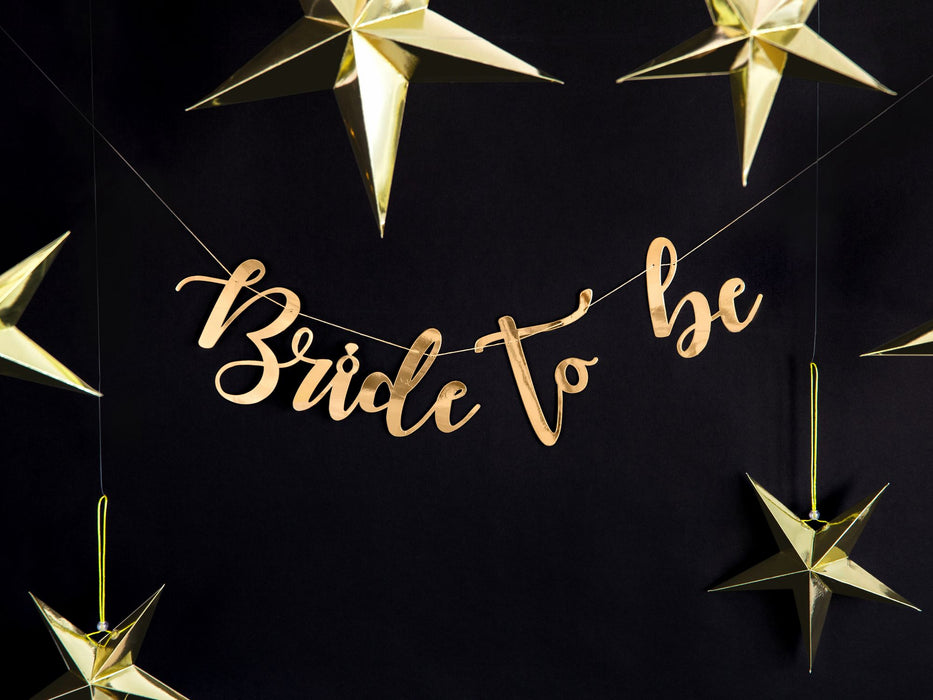Banner "Bride to be" Gold | 80 x 19 cm