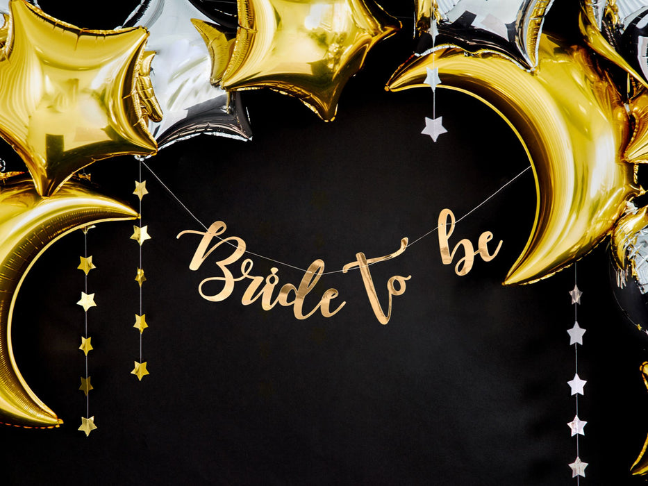 Banner "Bride to be" Gold | 80 x 19 cm