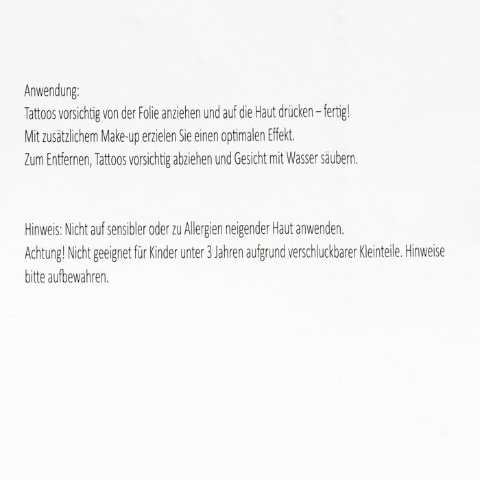 Halloween Gesichts-Tattoo "Skelett" | Schwarz Glitzer
