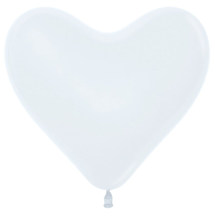 50 Stk. Herz Luftballon Ø30cm | Weiß #005