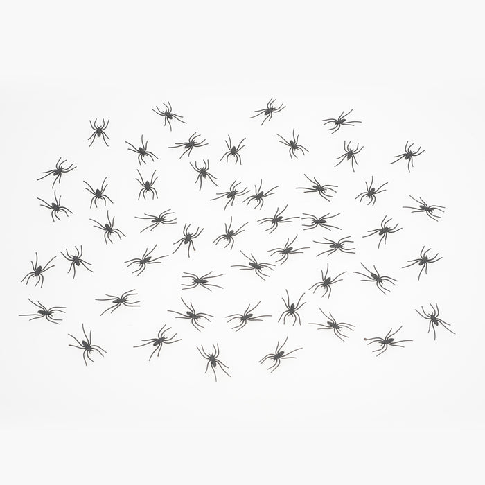50er Set "Spinnen" - 3,7 cm | Schwarz - Halloween Dekoration