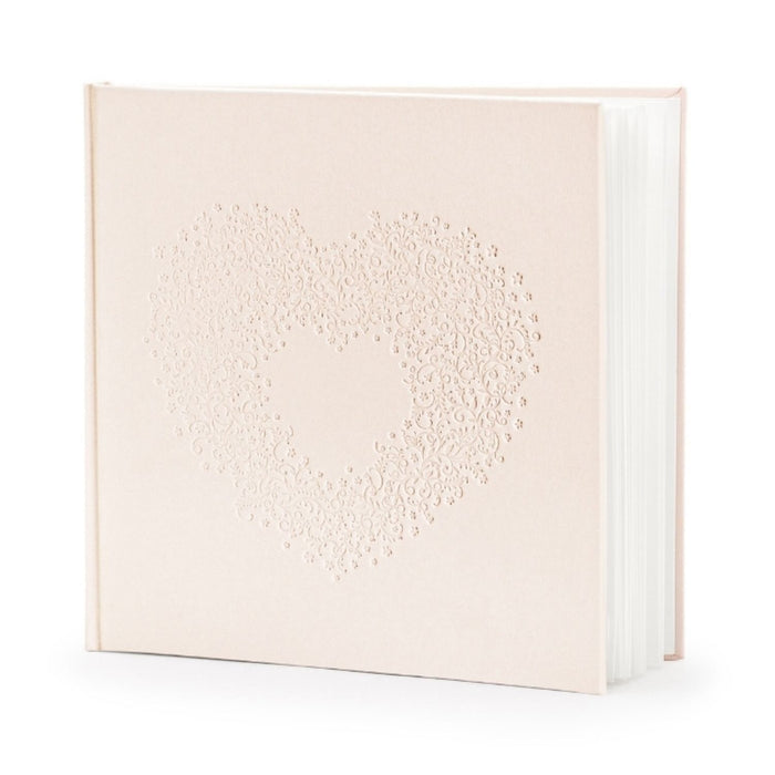 Gästebuch Herz Hellrosa | 20,5×20,5cm